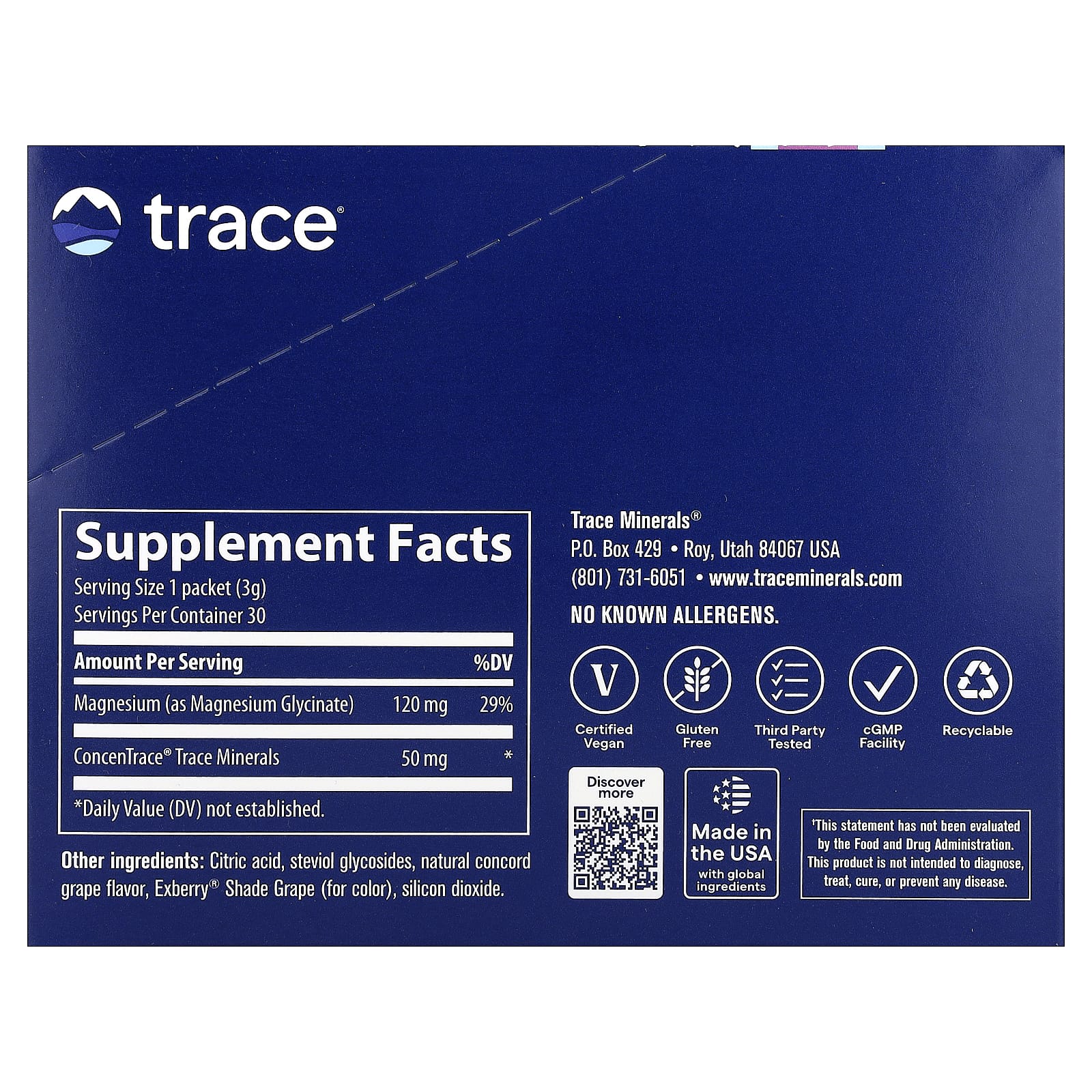 Trace Minerals - Magnesium Glycinaatti Jauhe