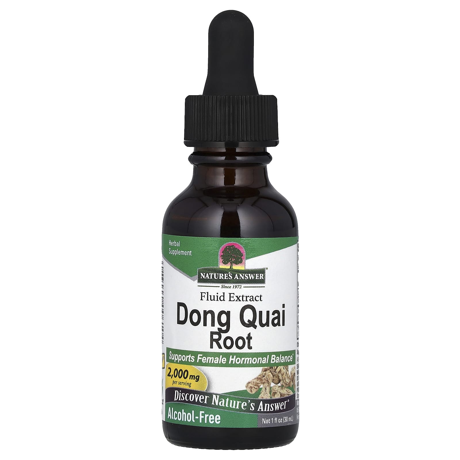 Nature's Answer Dong Quai Root baksida etikett