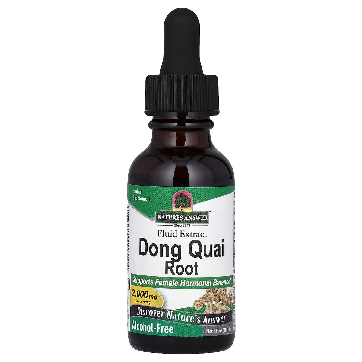 Nature's Answer Dong Quai Root baksida etikett