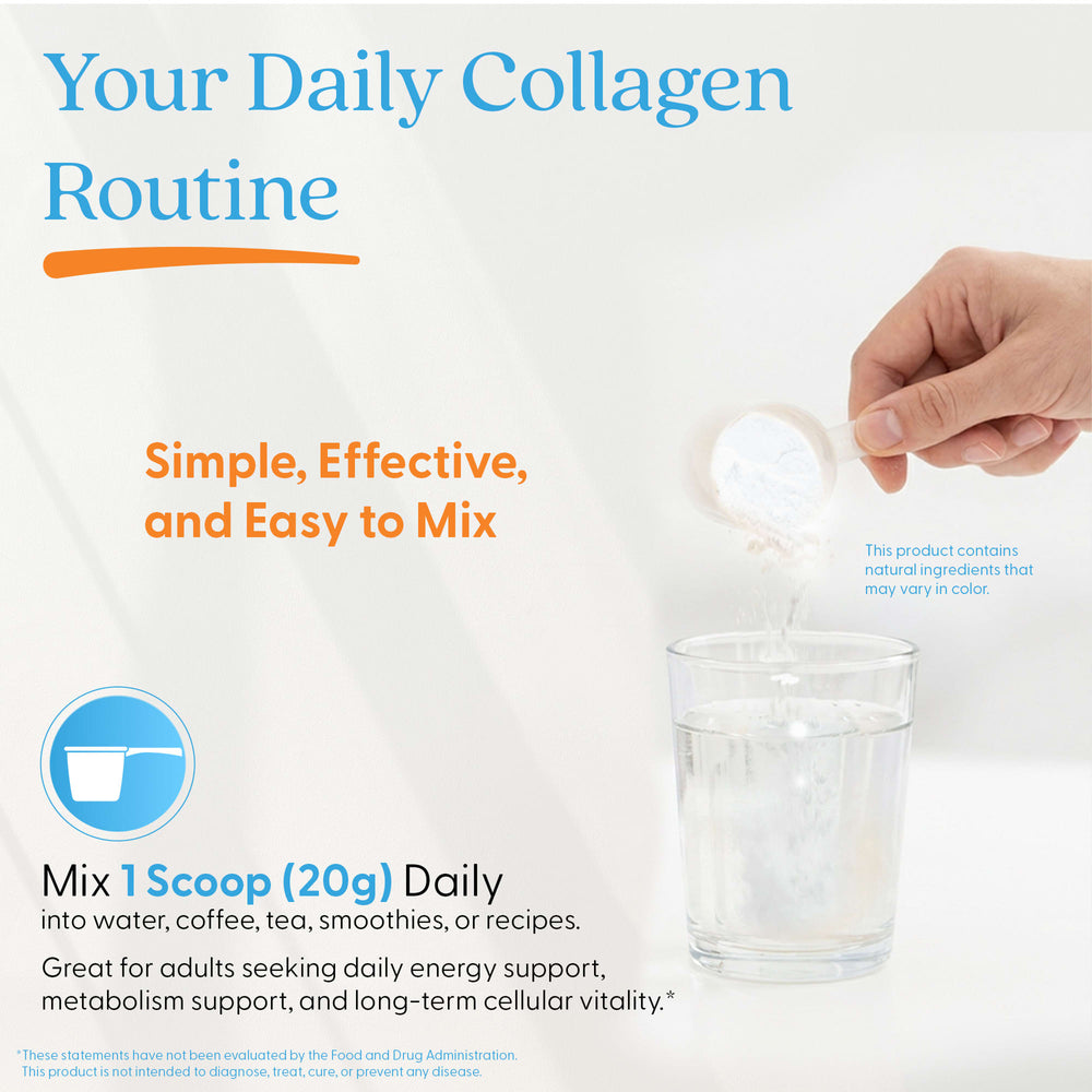 Pure Collagen Peptides förpackning öppen