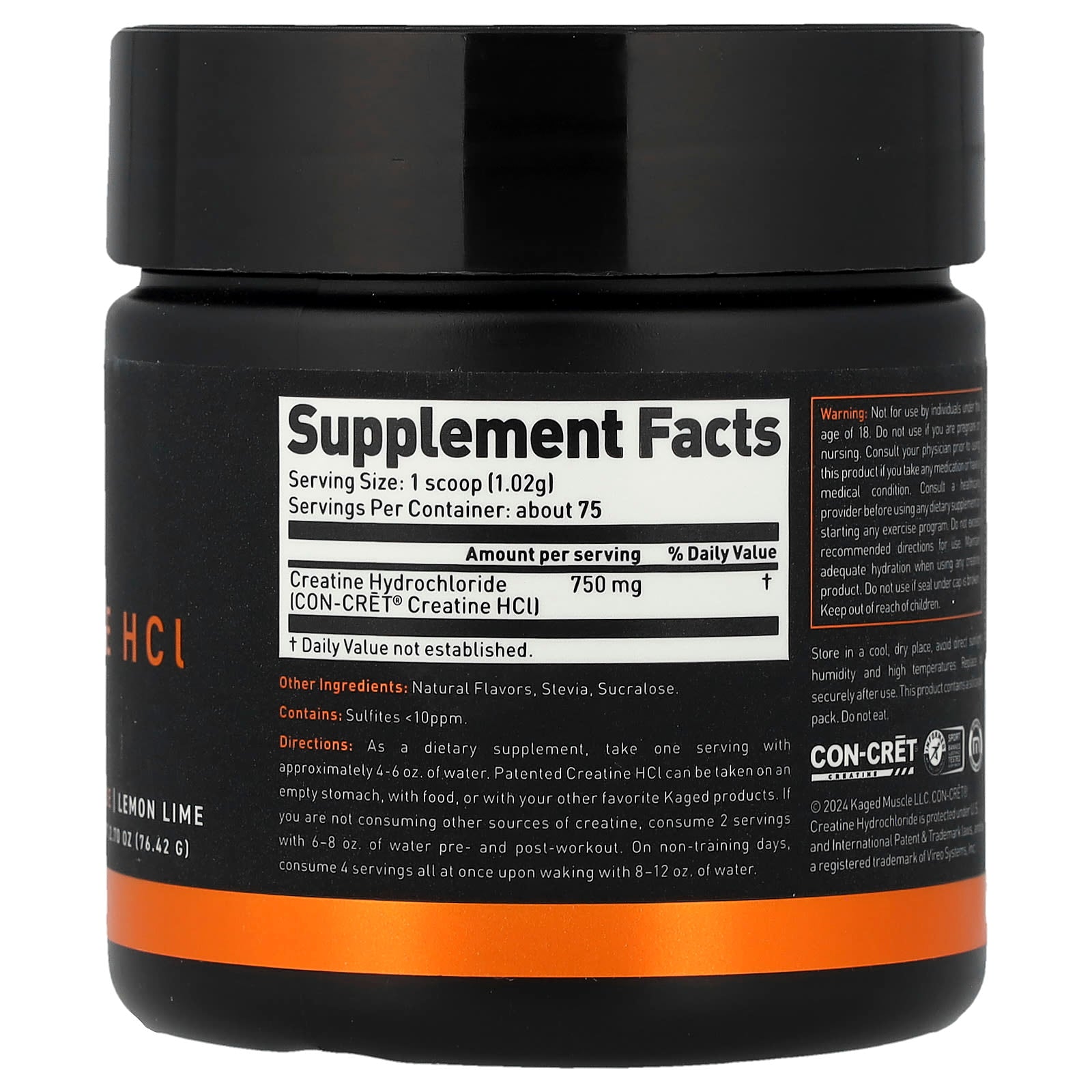 Kaged Muscle Creatine HCL förpackning presentation