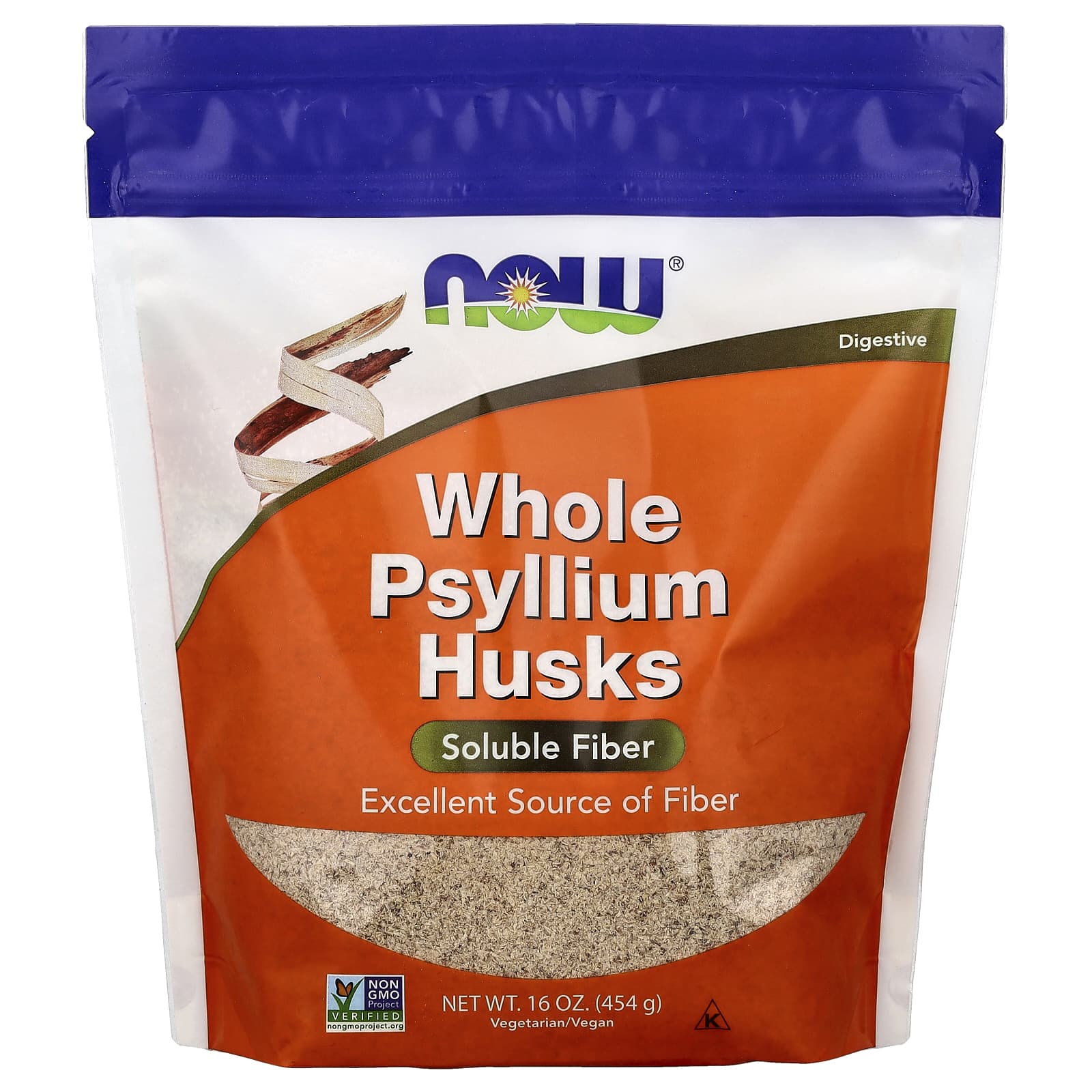 Now Foods Psyllium Husk baksida