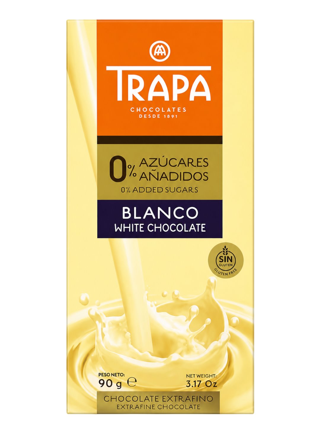 Trapa - White Chocolate Sugar-Free Gluten-Free 90g