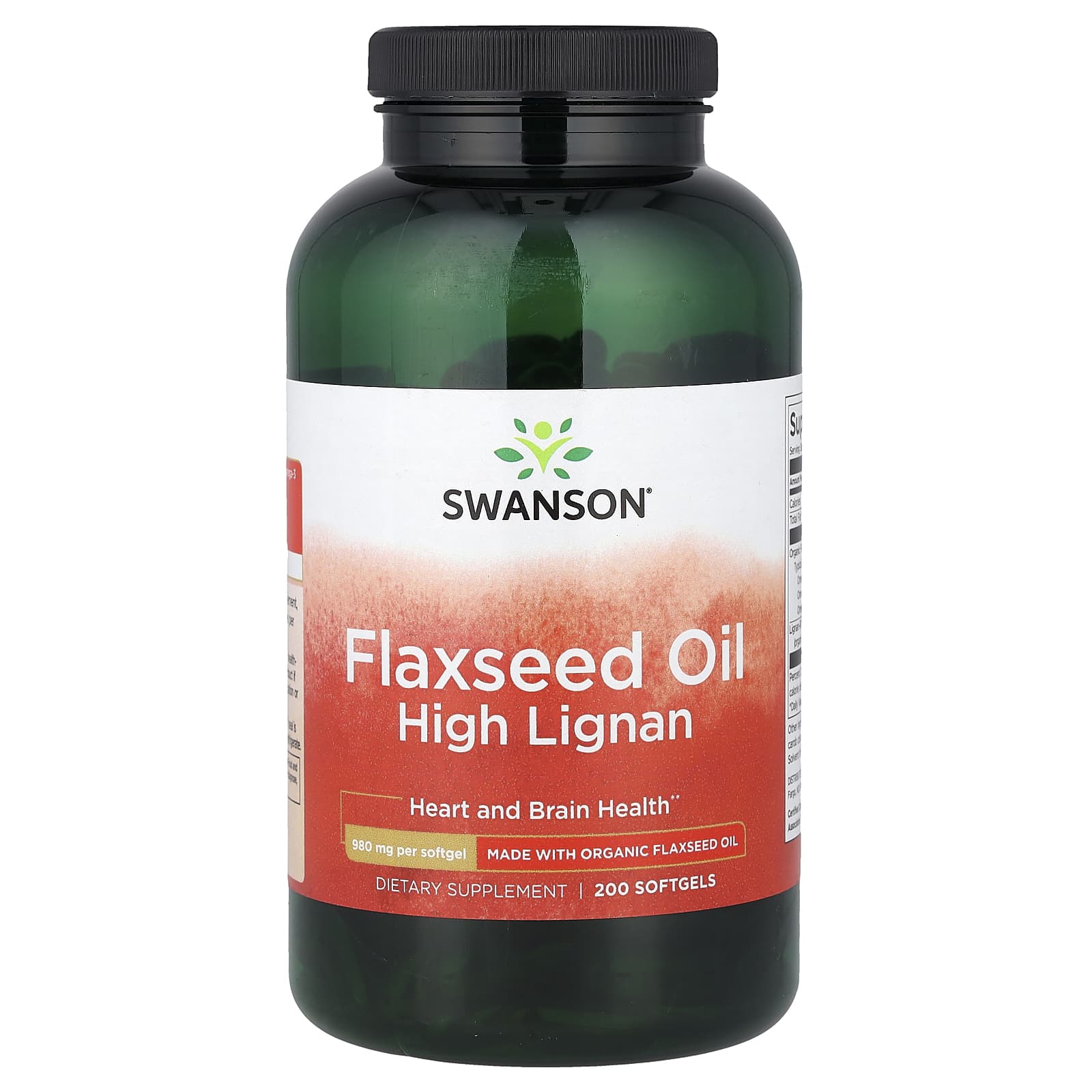 Flaxseed Oil High Lignan baksida