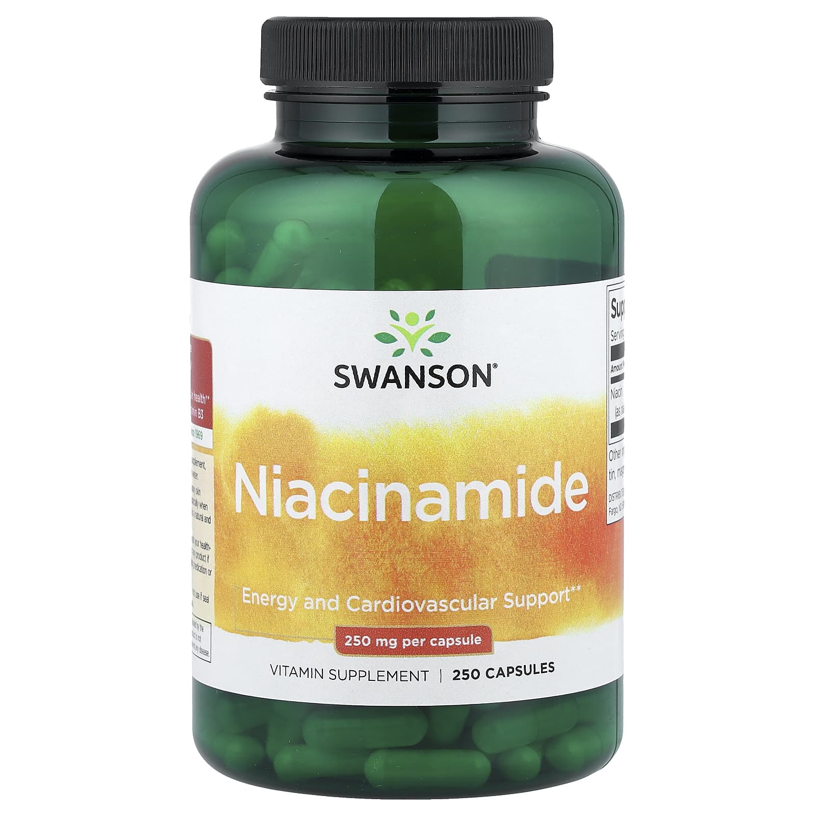 Niacin Vitamin B3 baksida näringsfakta