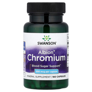 Swanson Albion Chelated Chromium 180 kapslar framsida