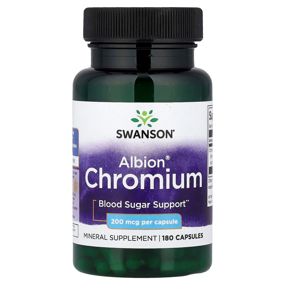 Swanson Albion Chelated Chromium 180 kapslar framsida