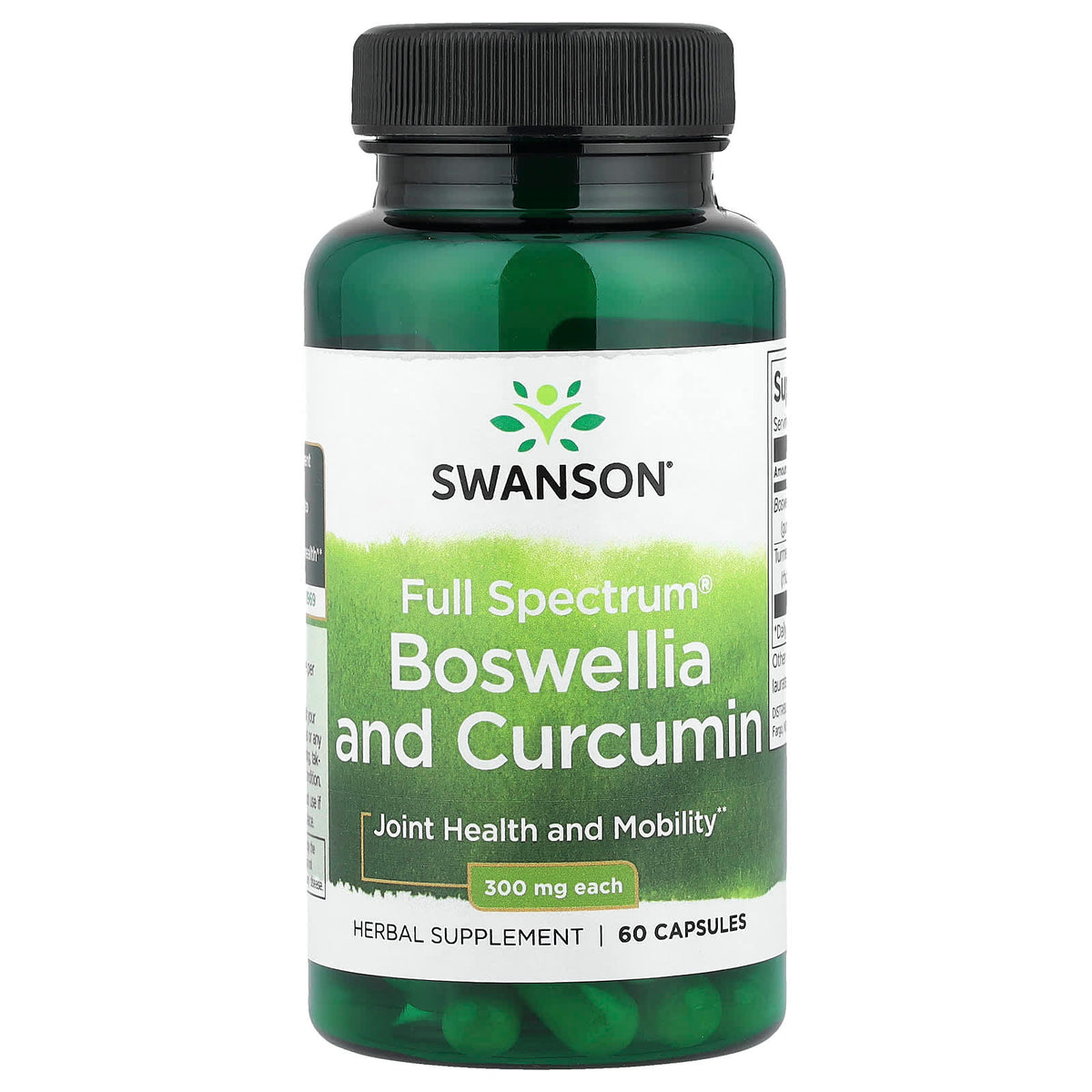 Swanson - Fuldspektret Boswellia og Curcumin - 60 kapsler