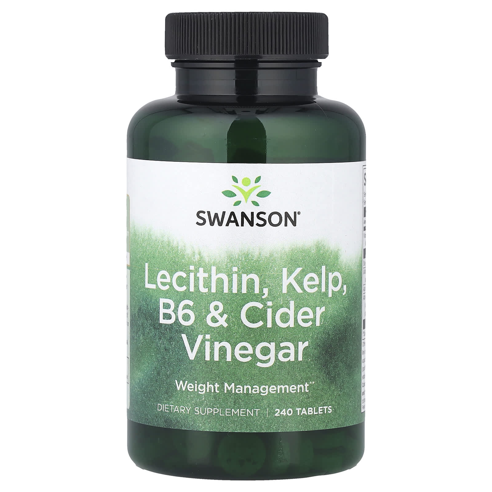 Lecithin, Kelp, B6 & Äppelcidervinäger baksida