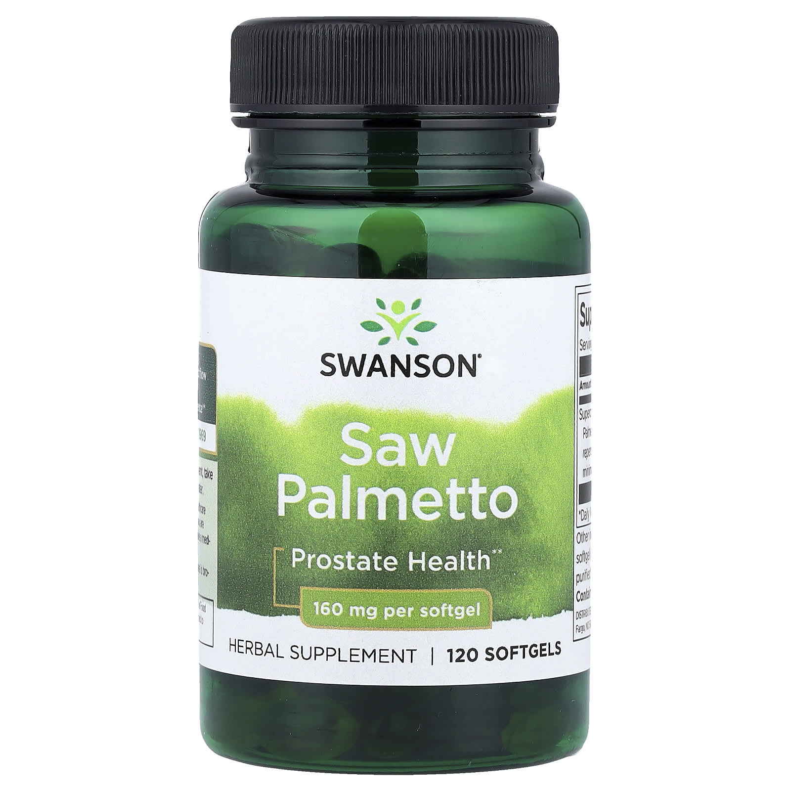 Sågtandpalmsextrakt 160 mg baksida näringsfakta