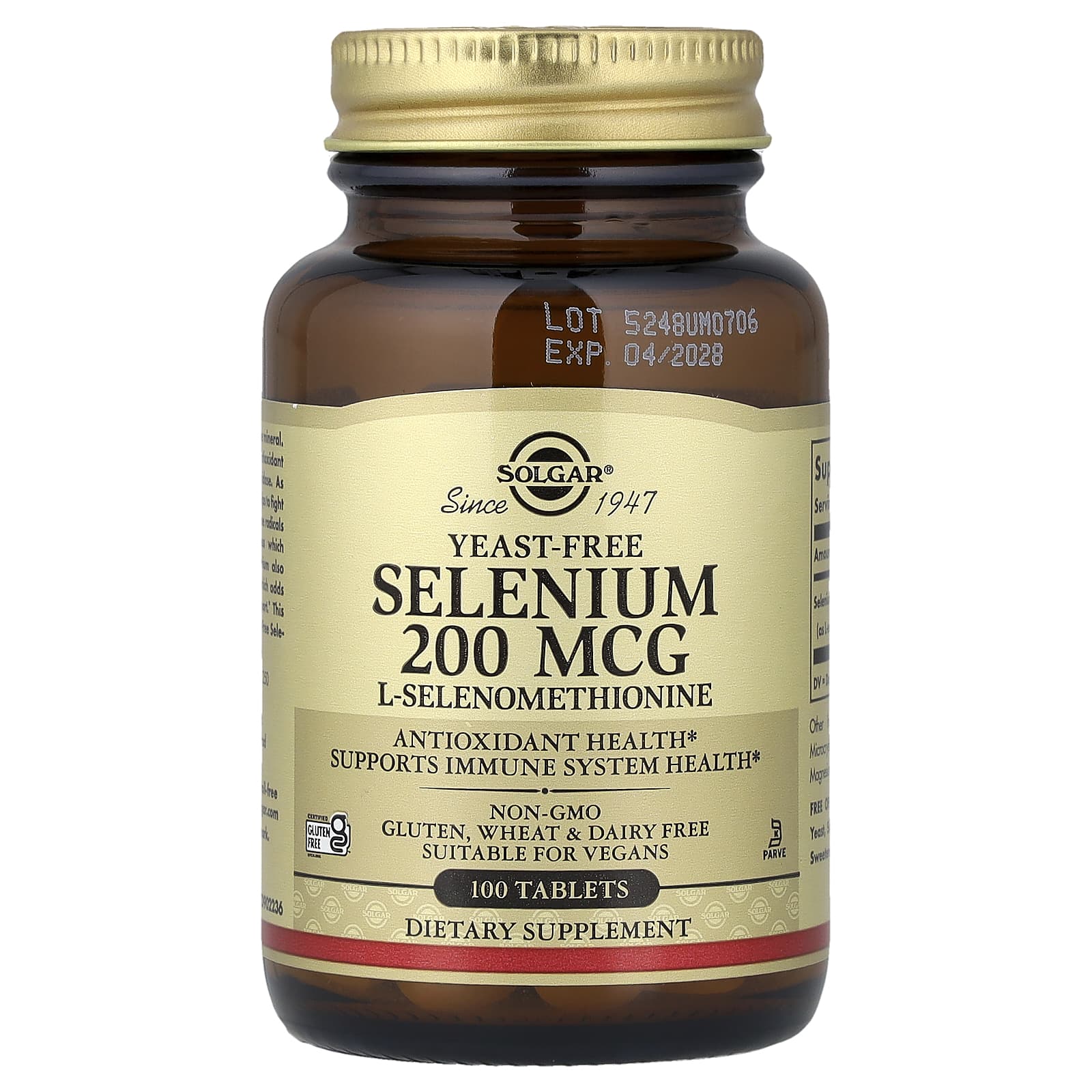 Solgar - Seleeni Hiivaton, 200mcg