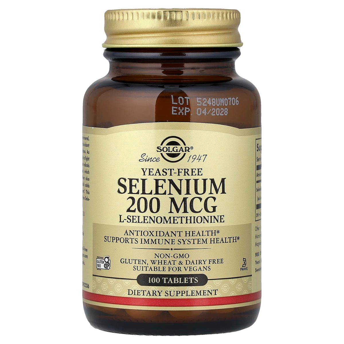 Solgar - Seleeni Hiivaton, 200mcg