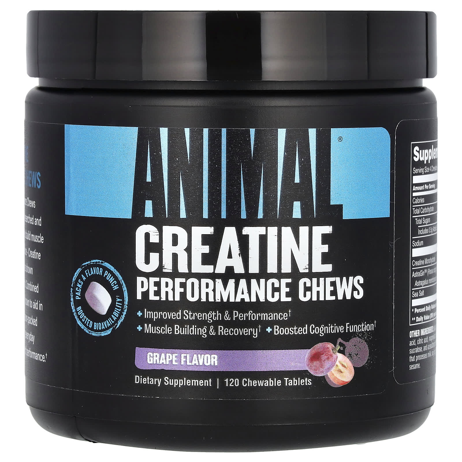 Universal Nutrition Creatine Gummies förpackningsdetalj
