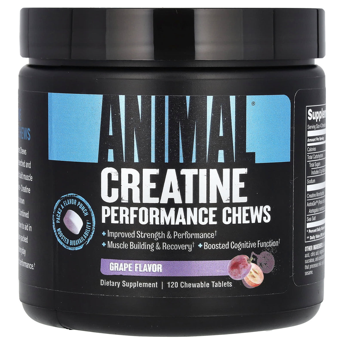 Universal Nutrition Creatine Gummies förpackningsdetalj