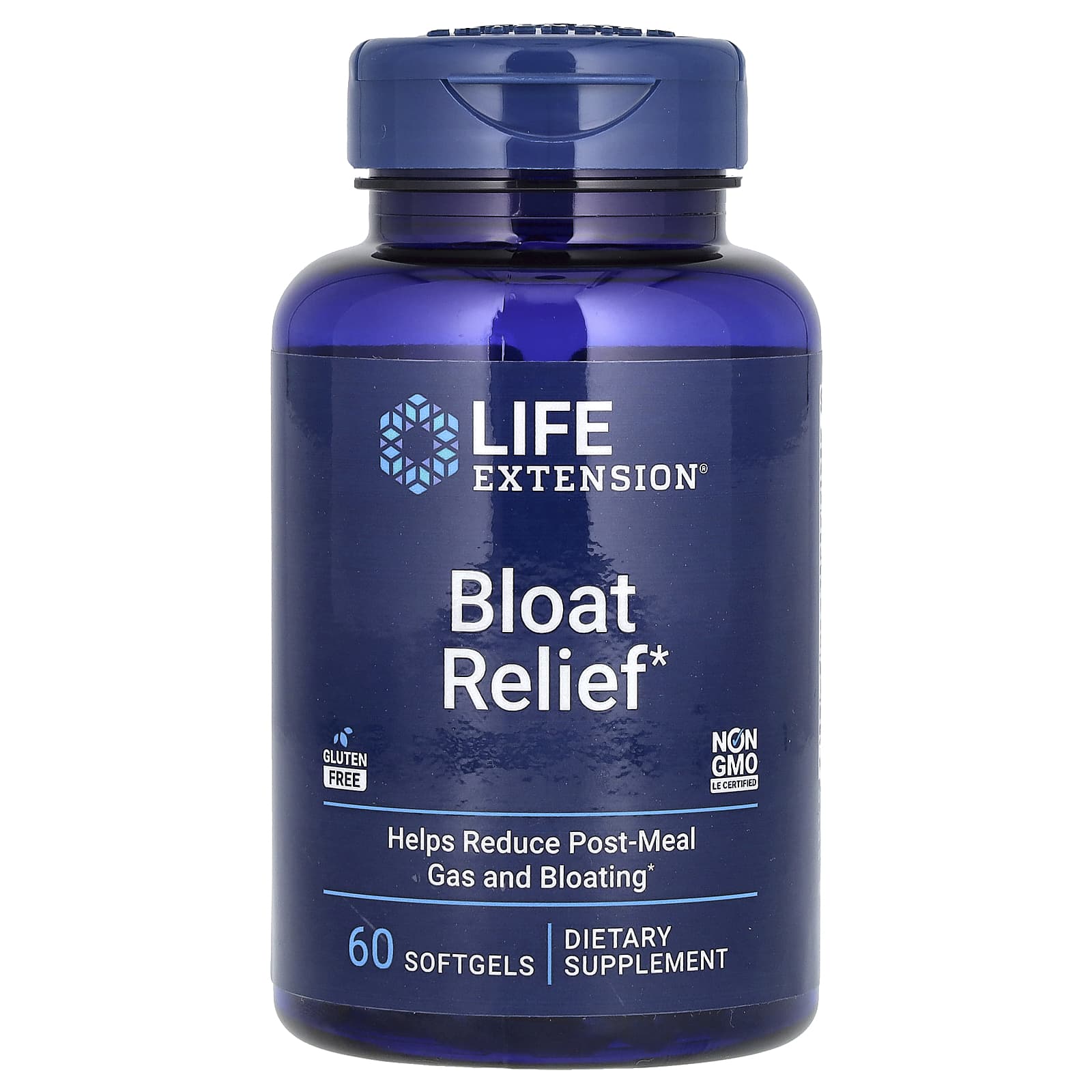 Life Extension Bloat Relief baksida näringsfakta