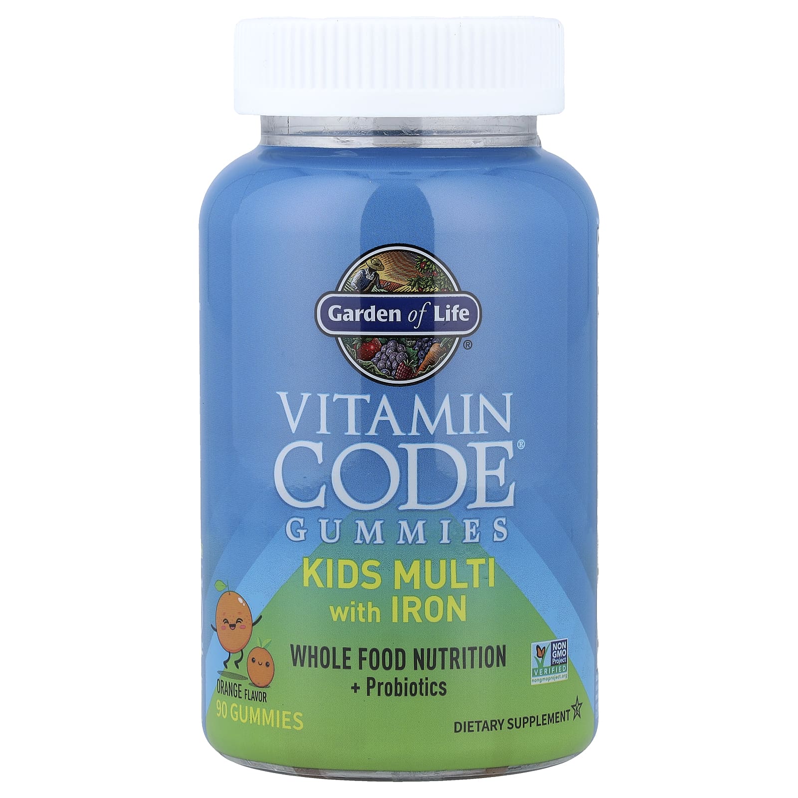 Kids Multi With Iron Gummies Orange baksida