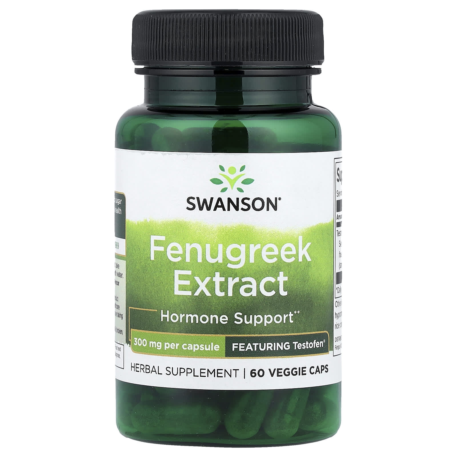 Swanson Fenugreek Extract 60 Vcaps framsida