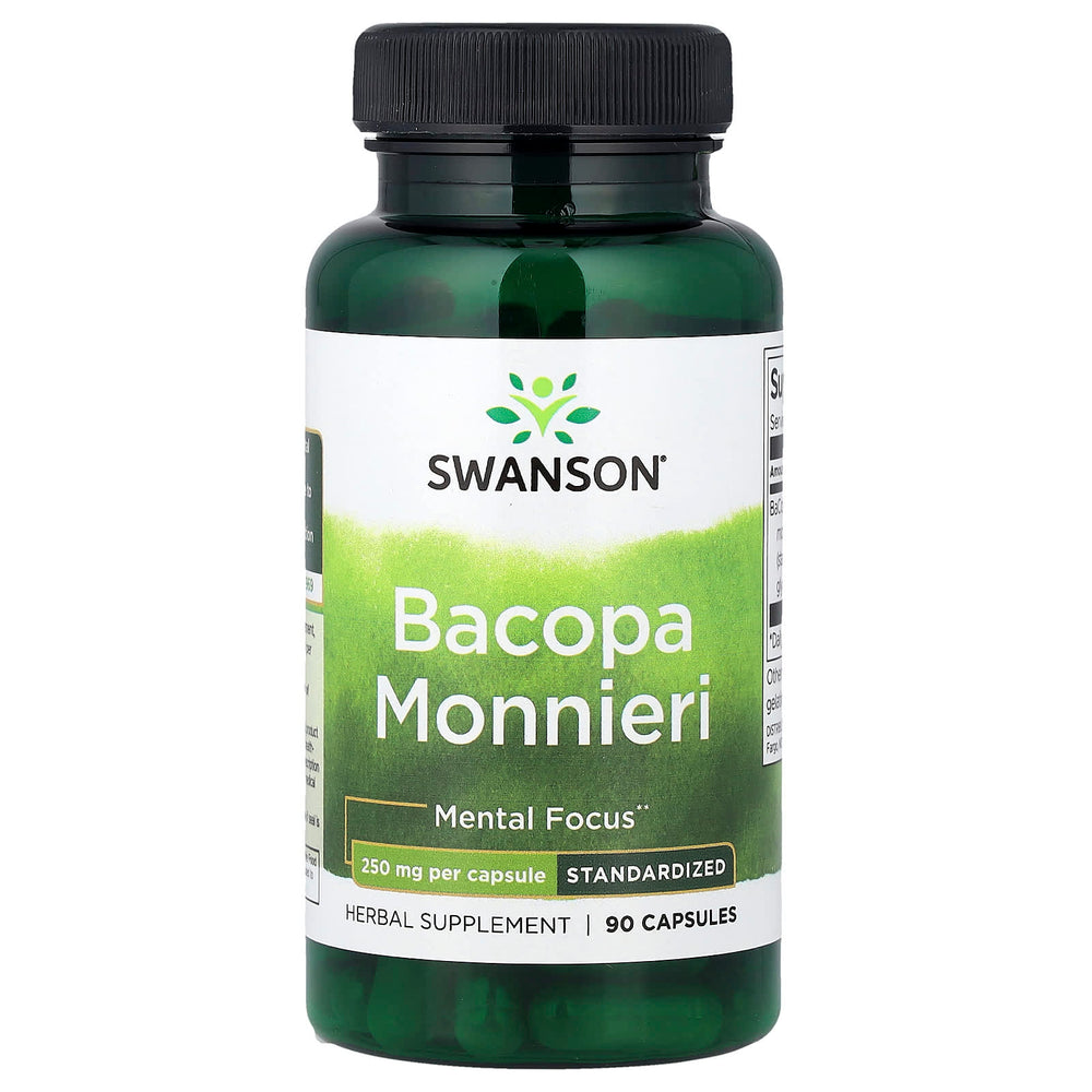 Swanson Bacopa Monnieri baksida med näringsinformation