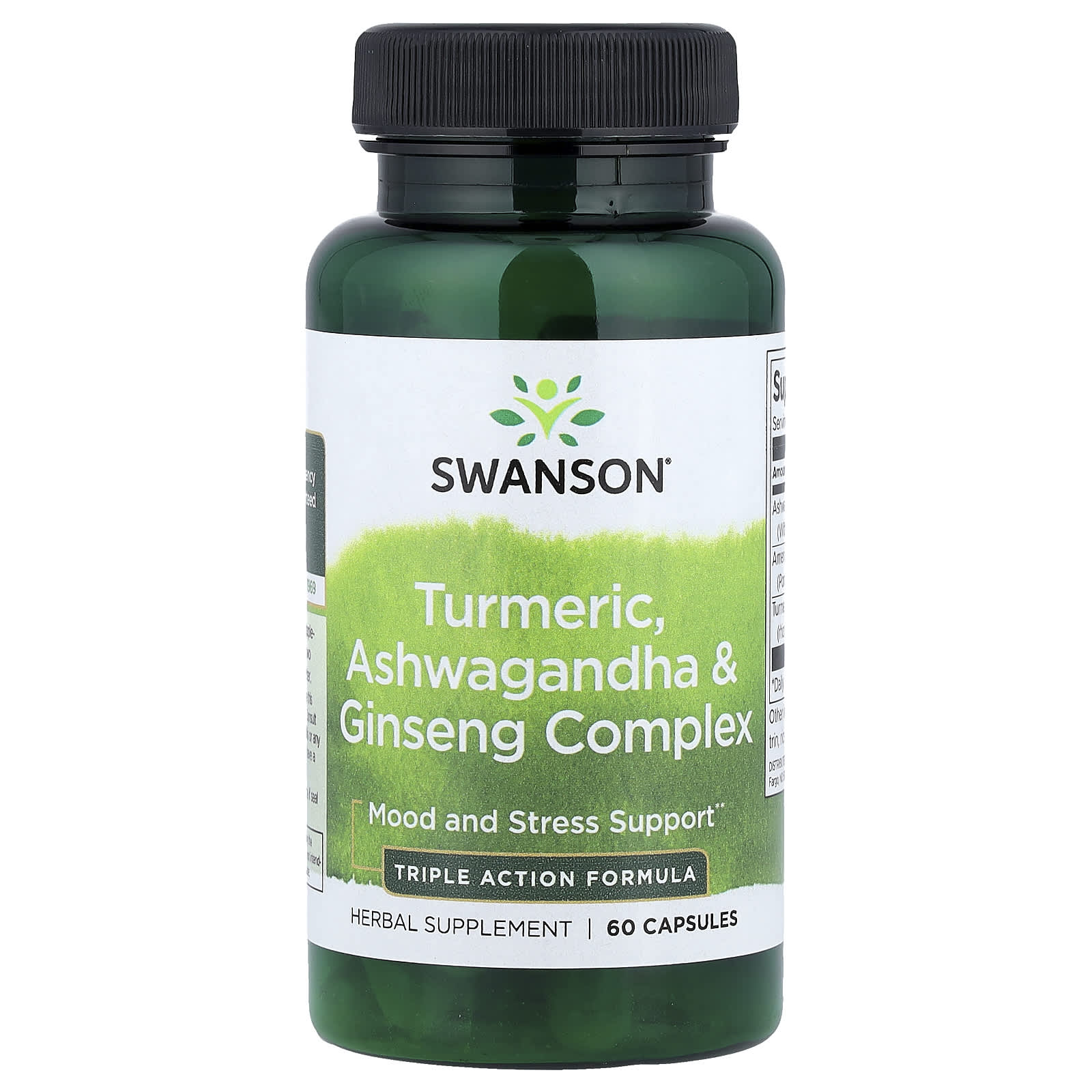 Turmeric, Ashwagandha & Ginseng Complex baksida