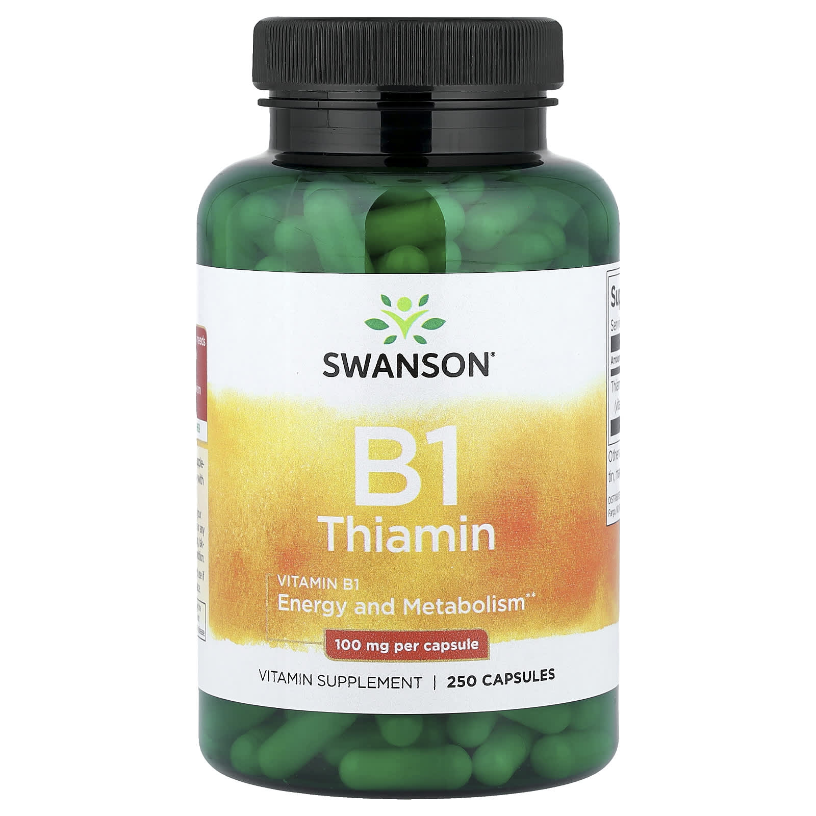 Swanson Vitamin B-1 250 kapslar framsida