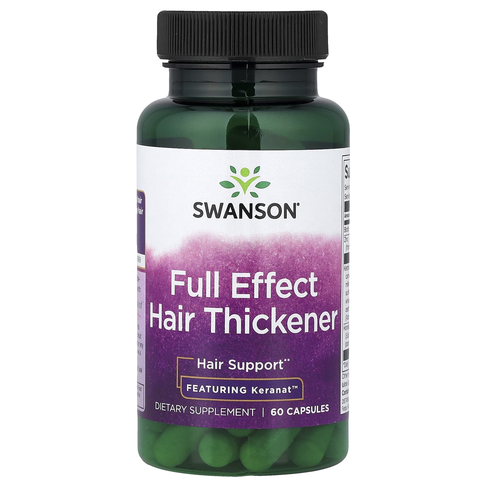 Swanson Full Effect Hair Thickener 60 kapslar framsida
