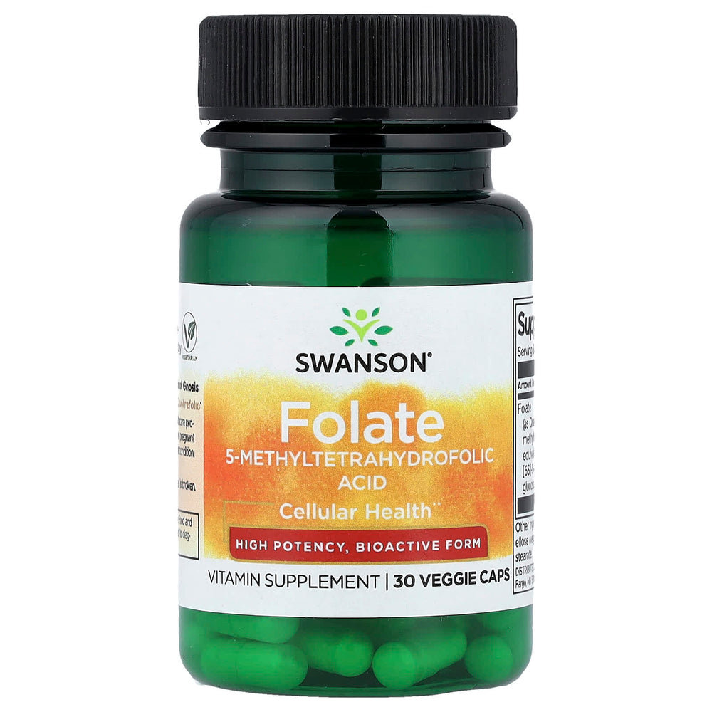 Swanson Folate 5-MTHF varningstext etikett