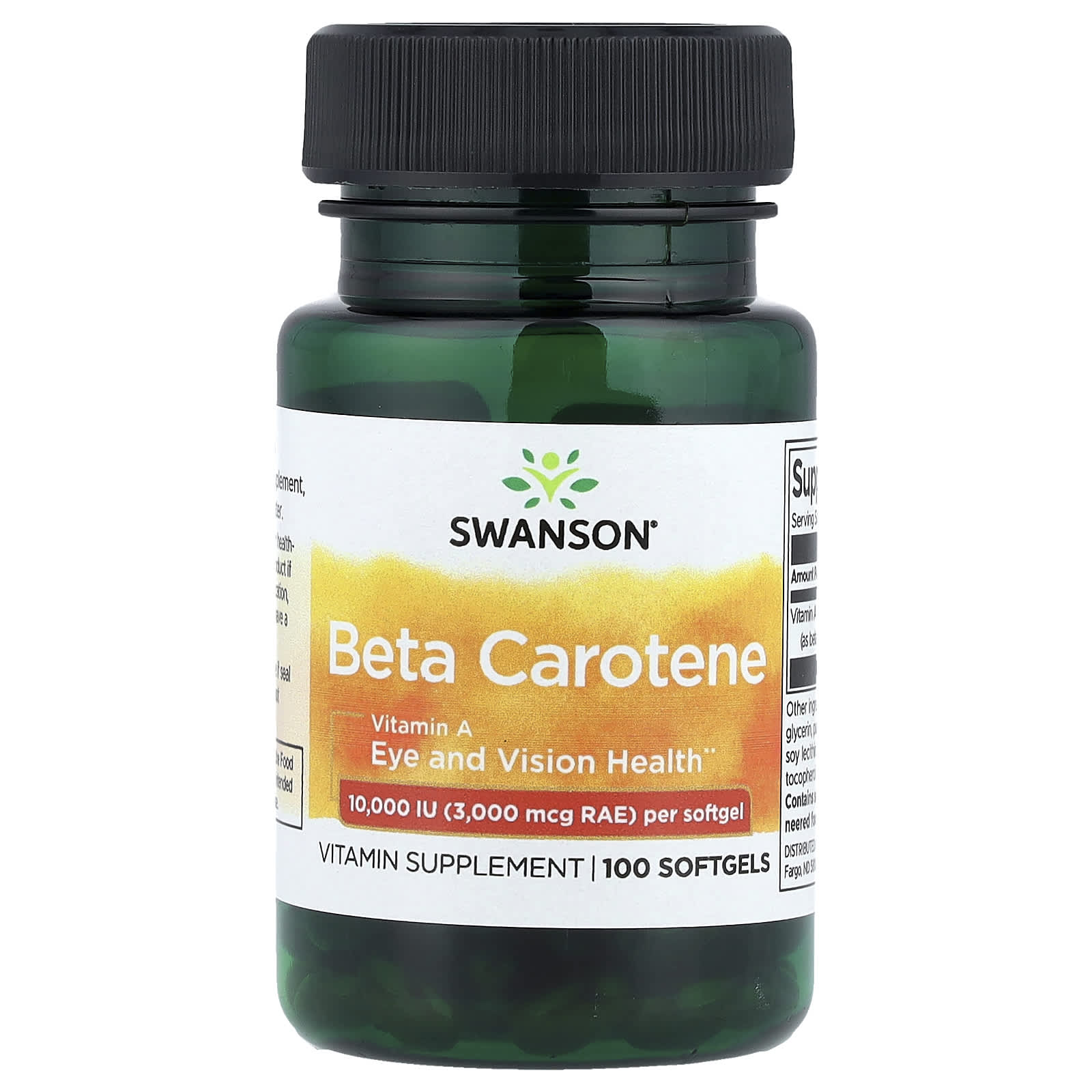 Beta-Karoten Vitamin A baksida näringsfakta