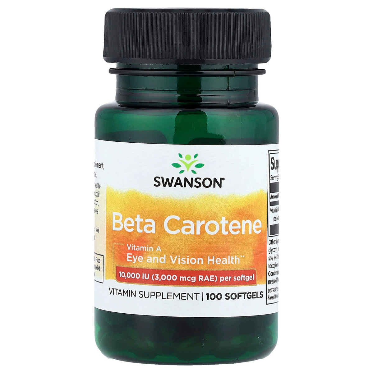 Beta-Karoten Vitamin A baksida näringsfakta