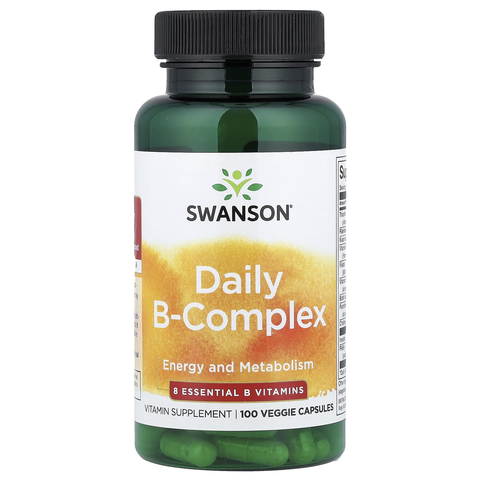 B-Complex Daily baksida med näringsfakta