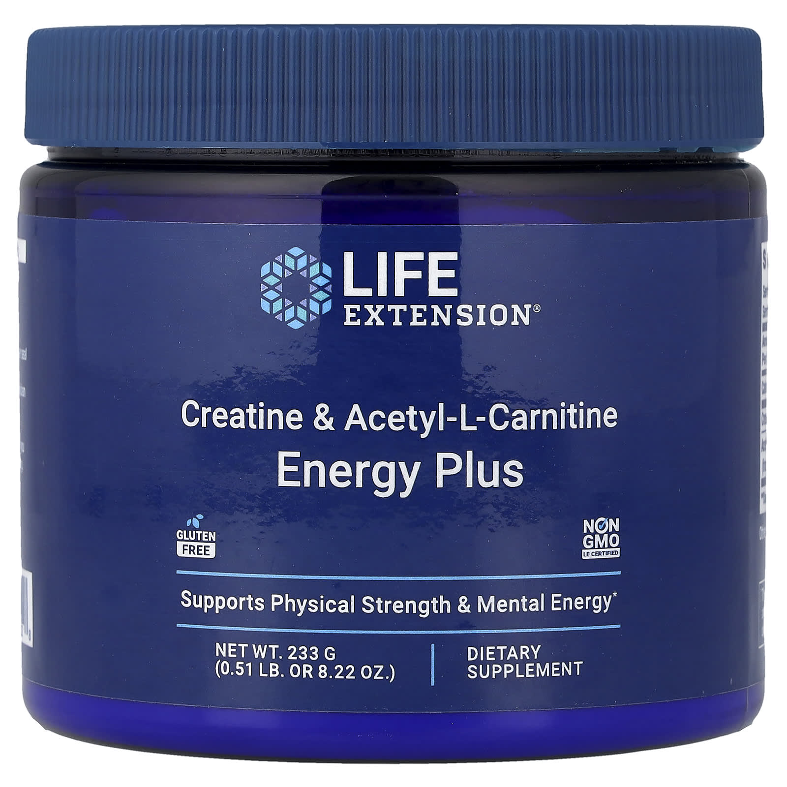 Life Extension Creatine & Acetyl-L-Carnitine Energy Plus baksida