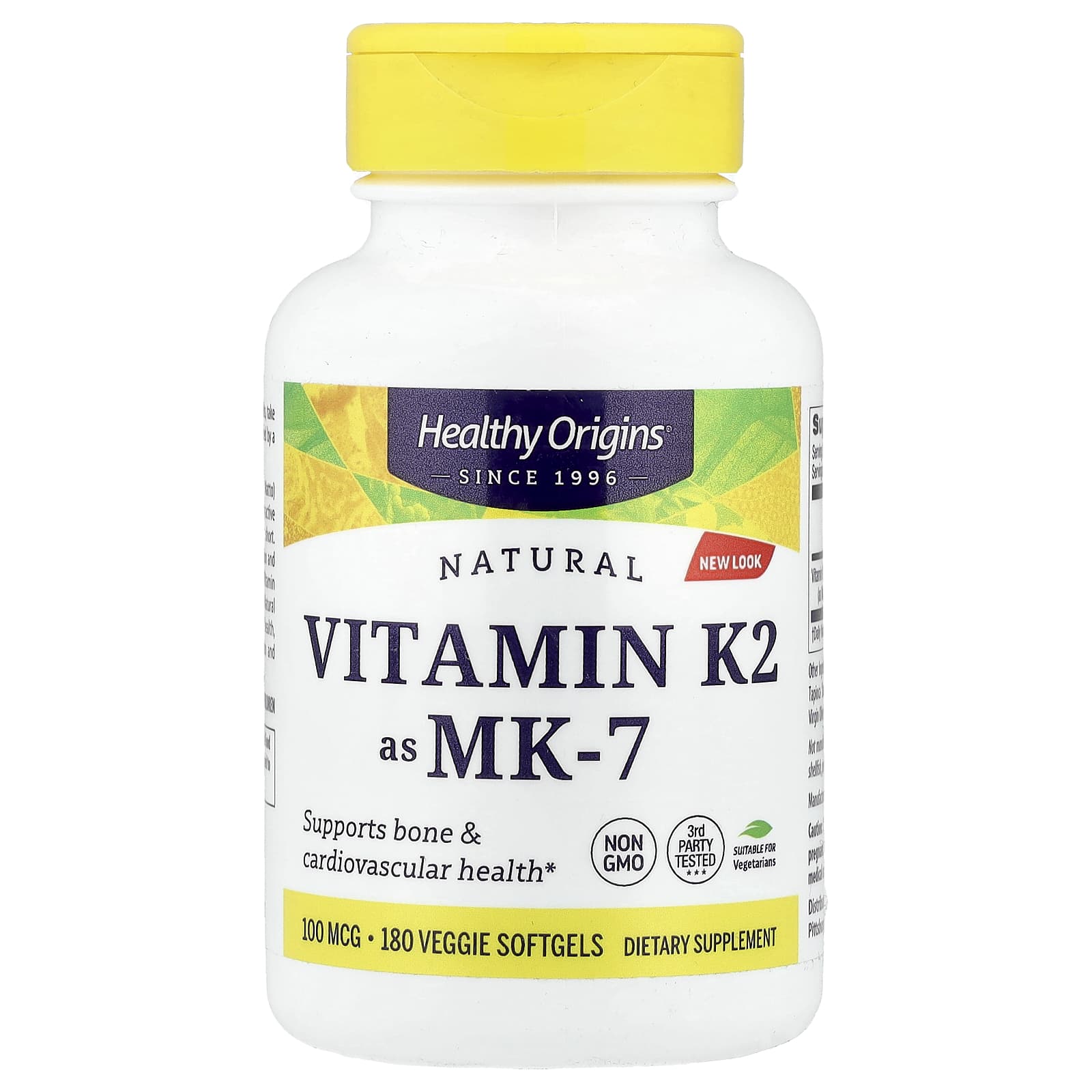 Vitamin K2 MK7 baksida näringsfakta