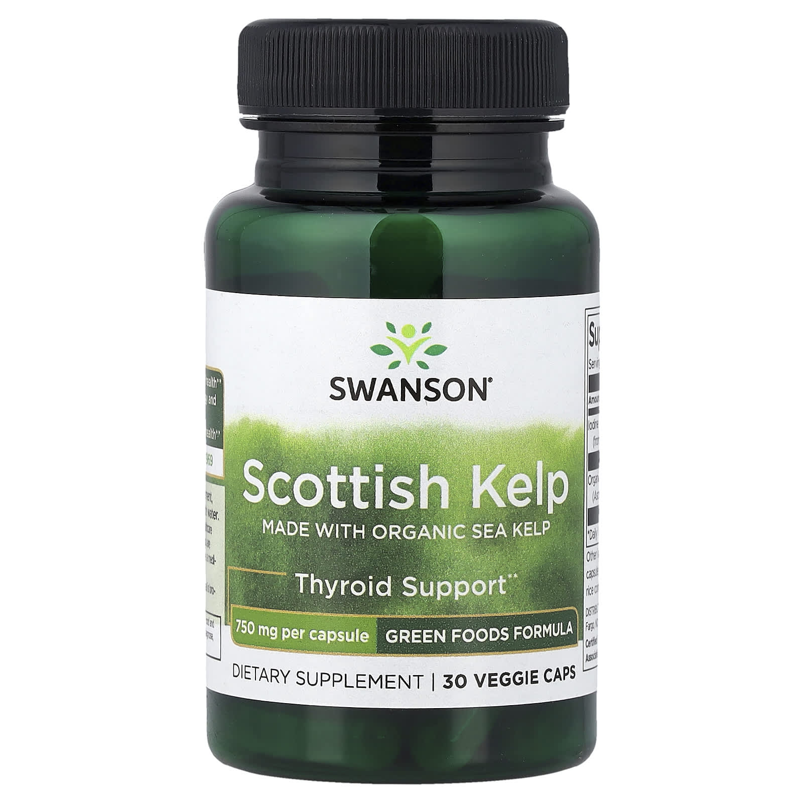 Scottish Kelp baksida med näringsfakta
