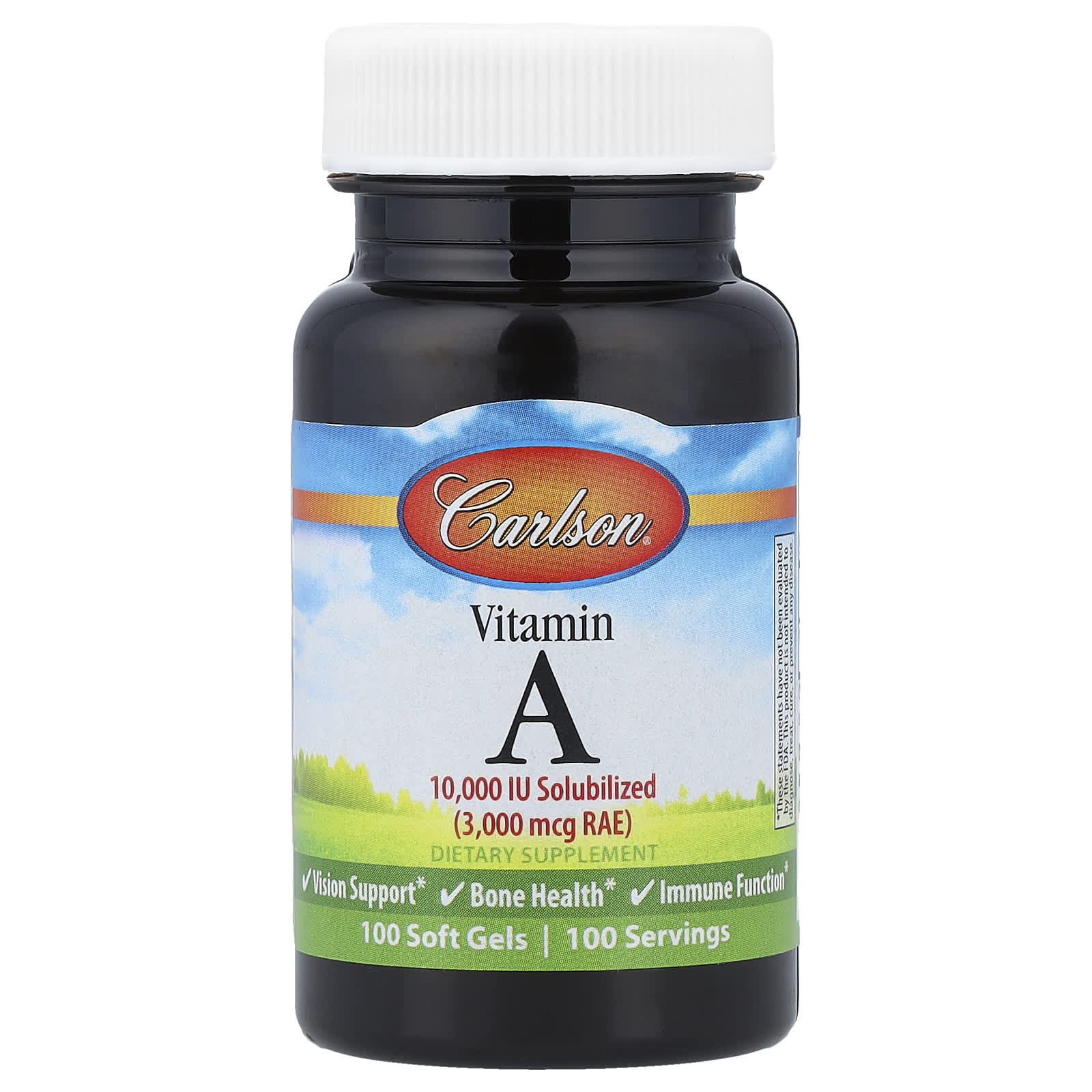 Vitamin A Solubiliserad 10000 IE framsida