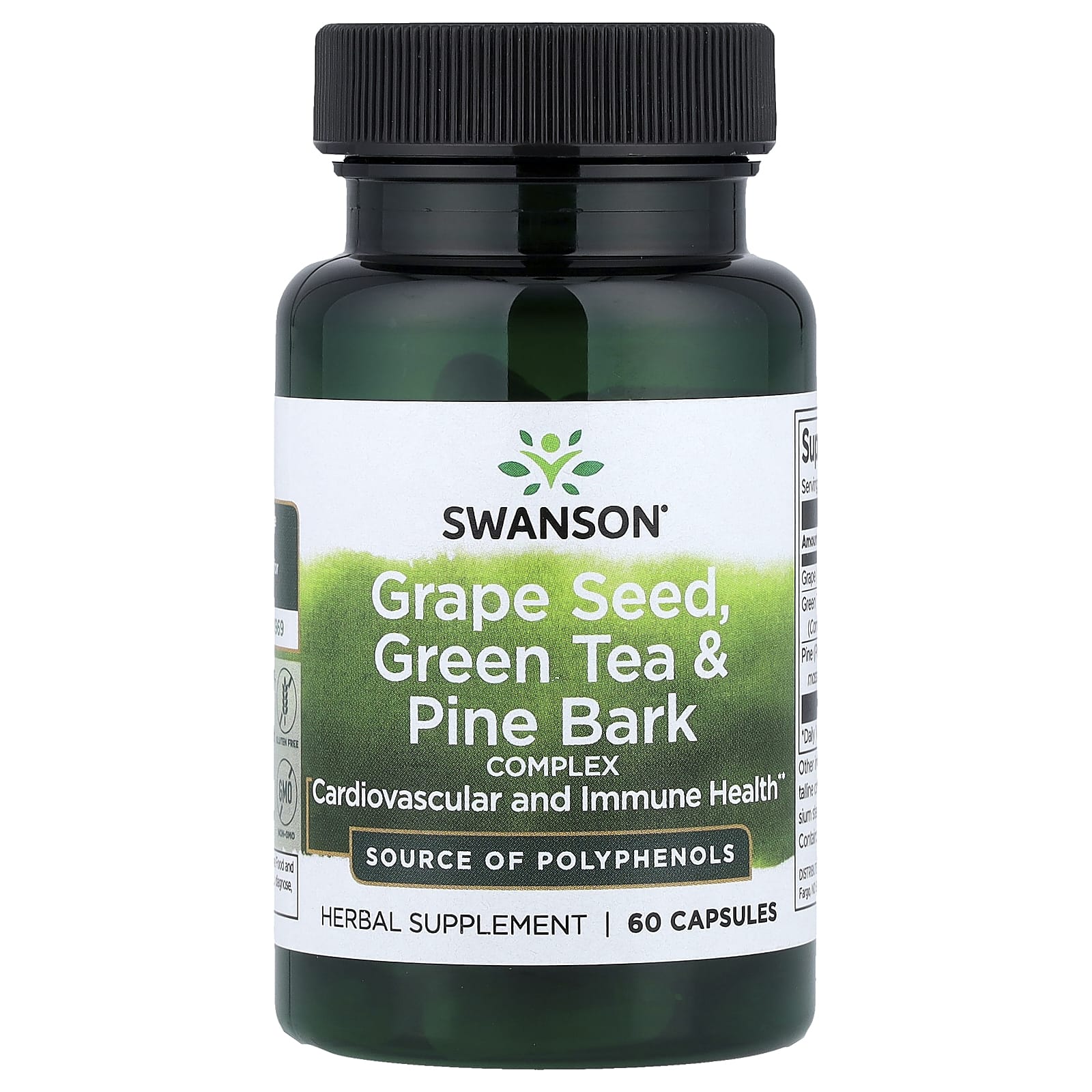 Swanson - Grape Seed, Green Tea & Pine Bark Complex - 60 Caps