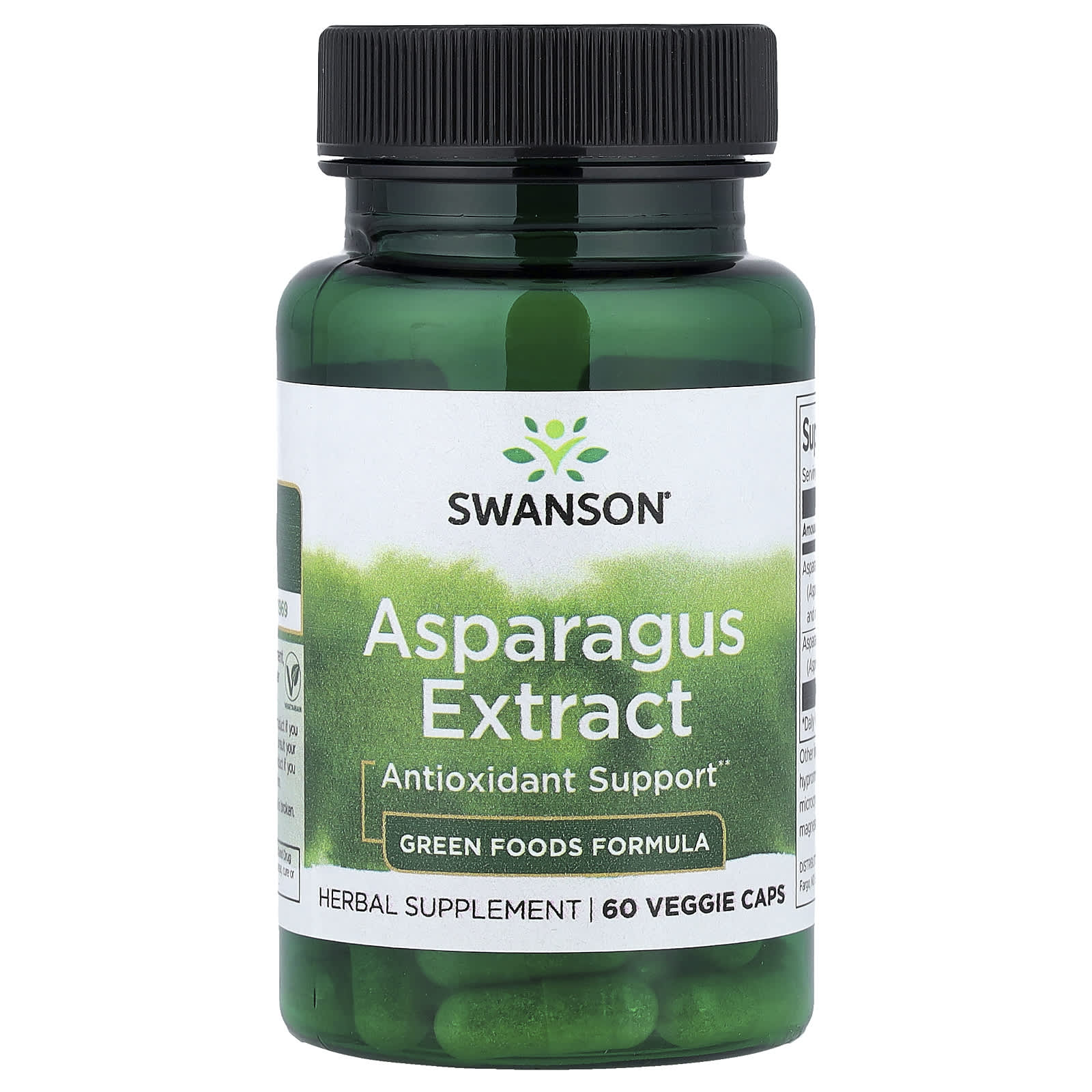 Swanson Asparagus Extract 60 Vcaps framsida