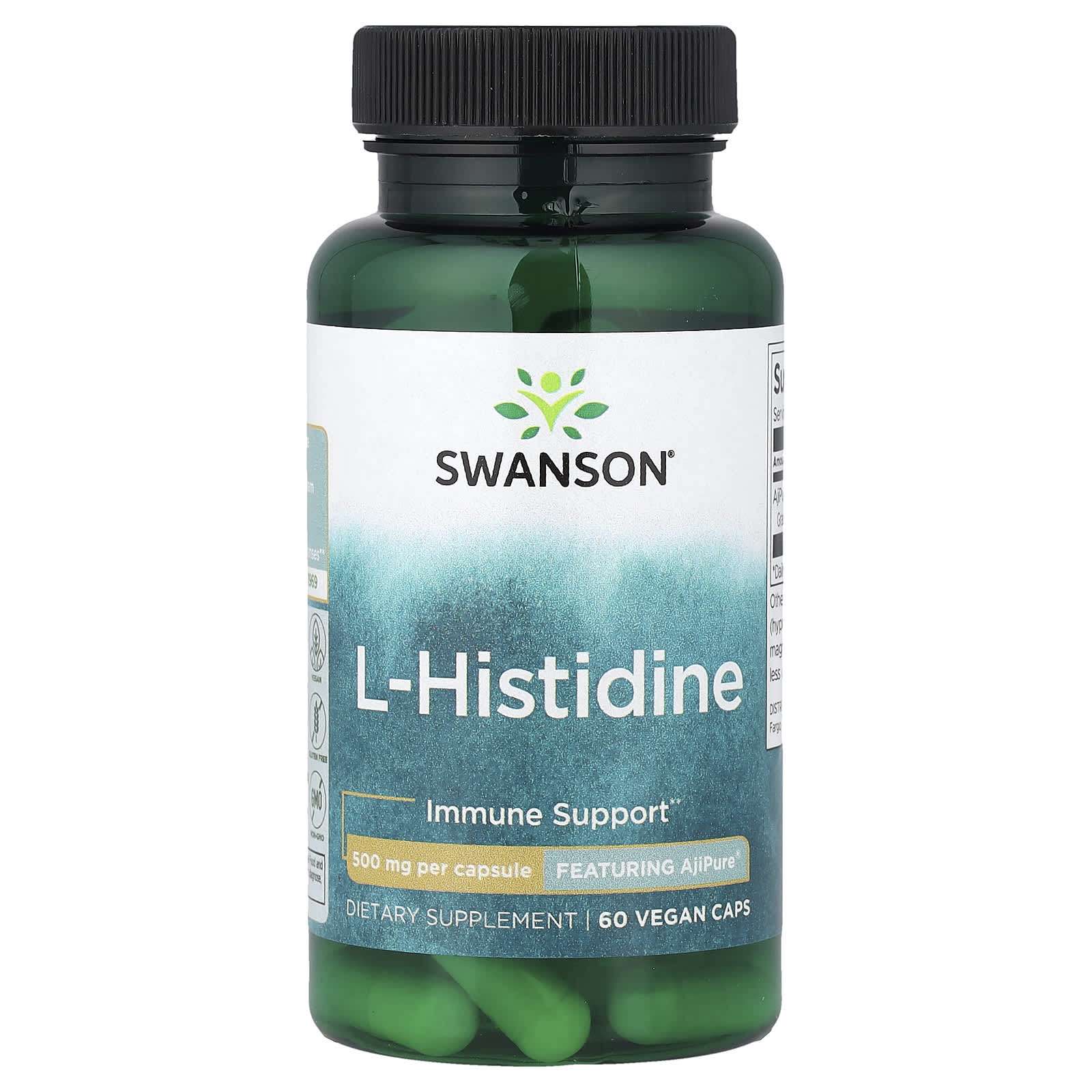 L-Histidin 500 mg framsida förpackning
