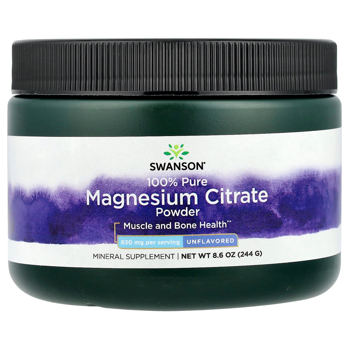 Swanson Magnesium Citrate flaskdetalj