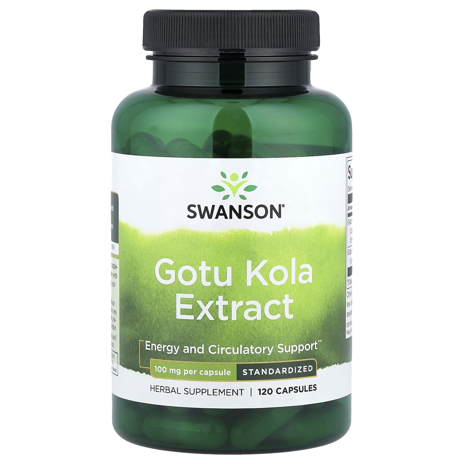 Swanson Gotu Kola Extract 120 kapslar framsida