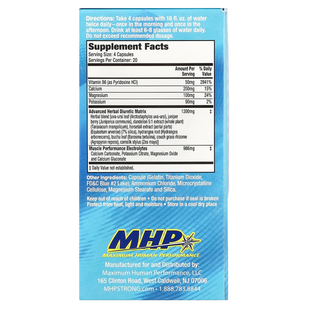 MHP Xpel Diuretic tablettvägningsinformation