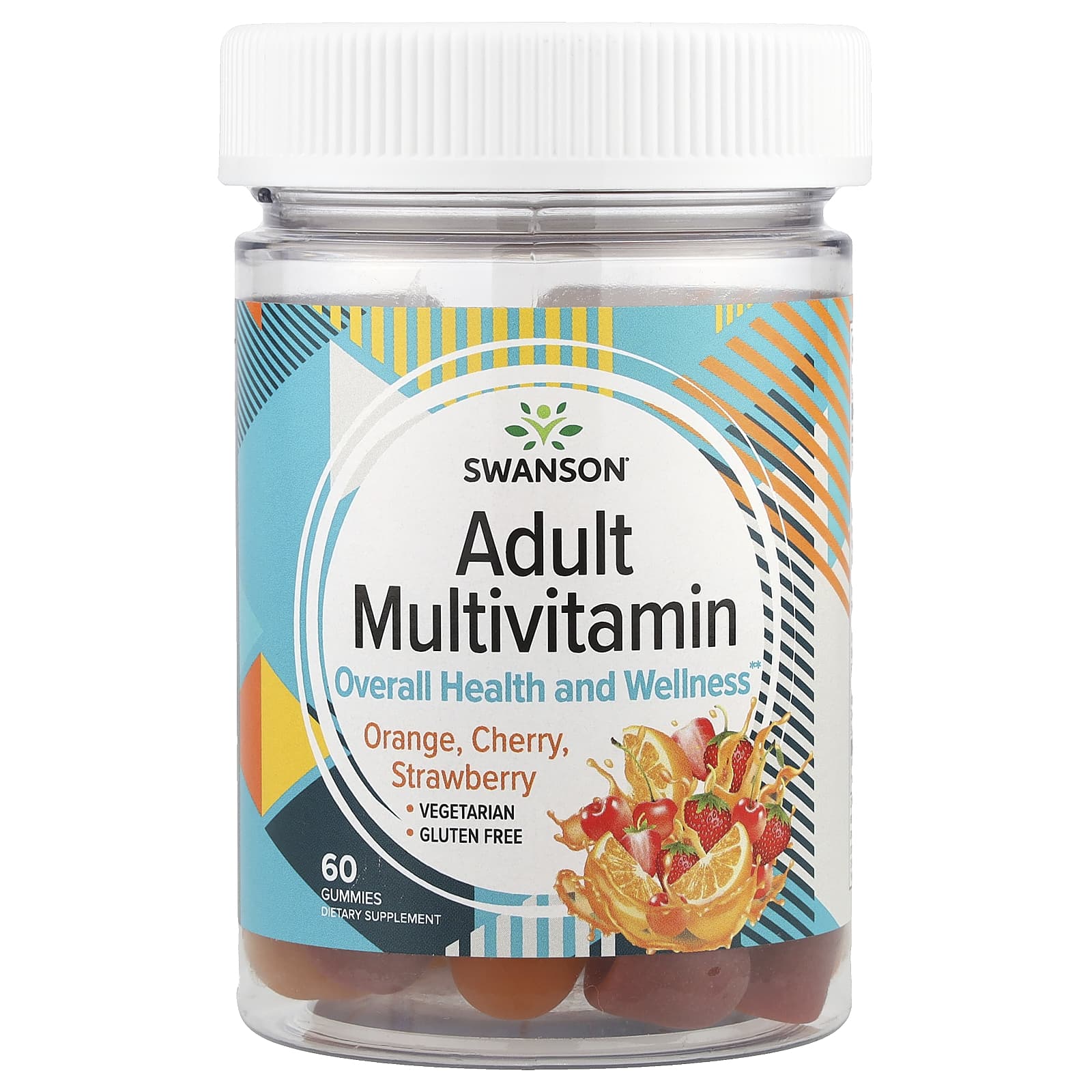 Adult Multivitamin Fruktiga tugggummis förpackning framsida