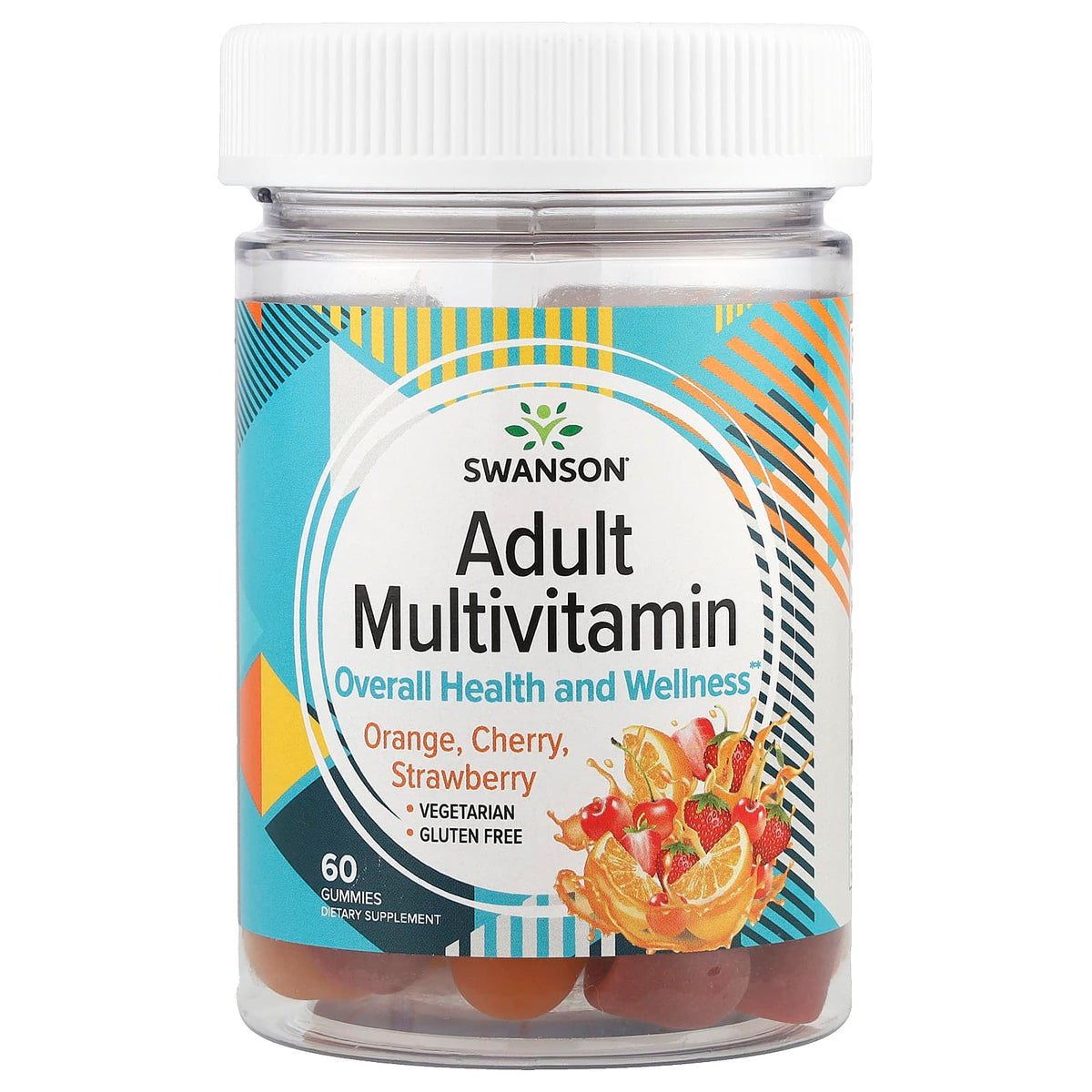 Adult Multivitamin Fruktiga tugggummis förpackning framsida