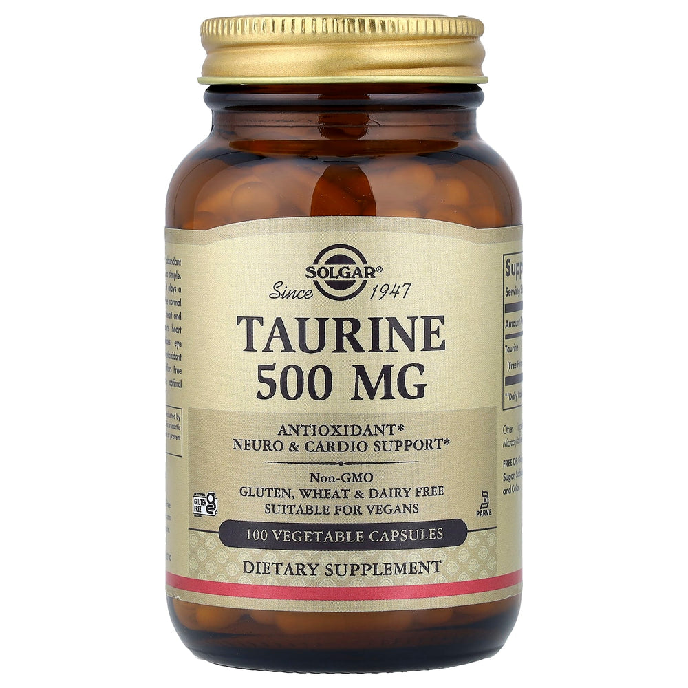 Solgar Taurine 500mg näringsfakta