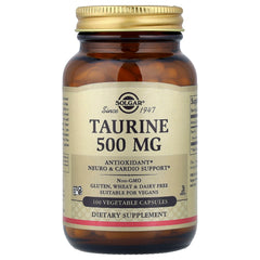 Solgar Taurine 500mg näringsfakta