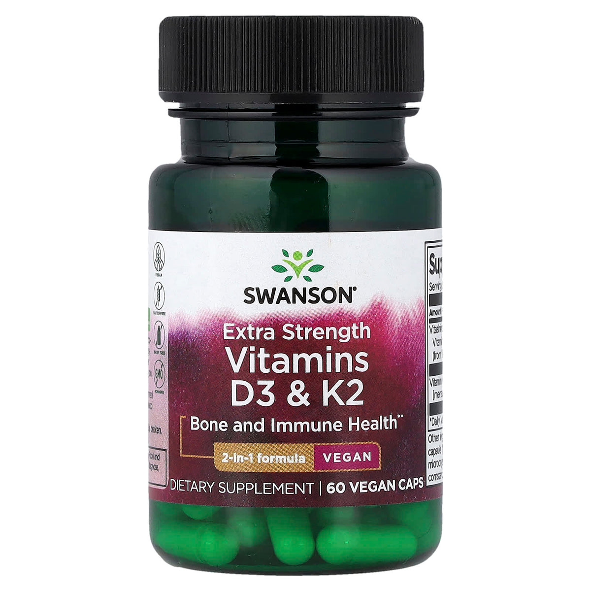 Swanson - Vitamins D3 & K2 - 30 Caps