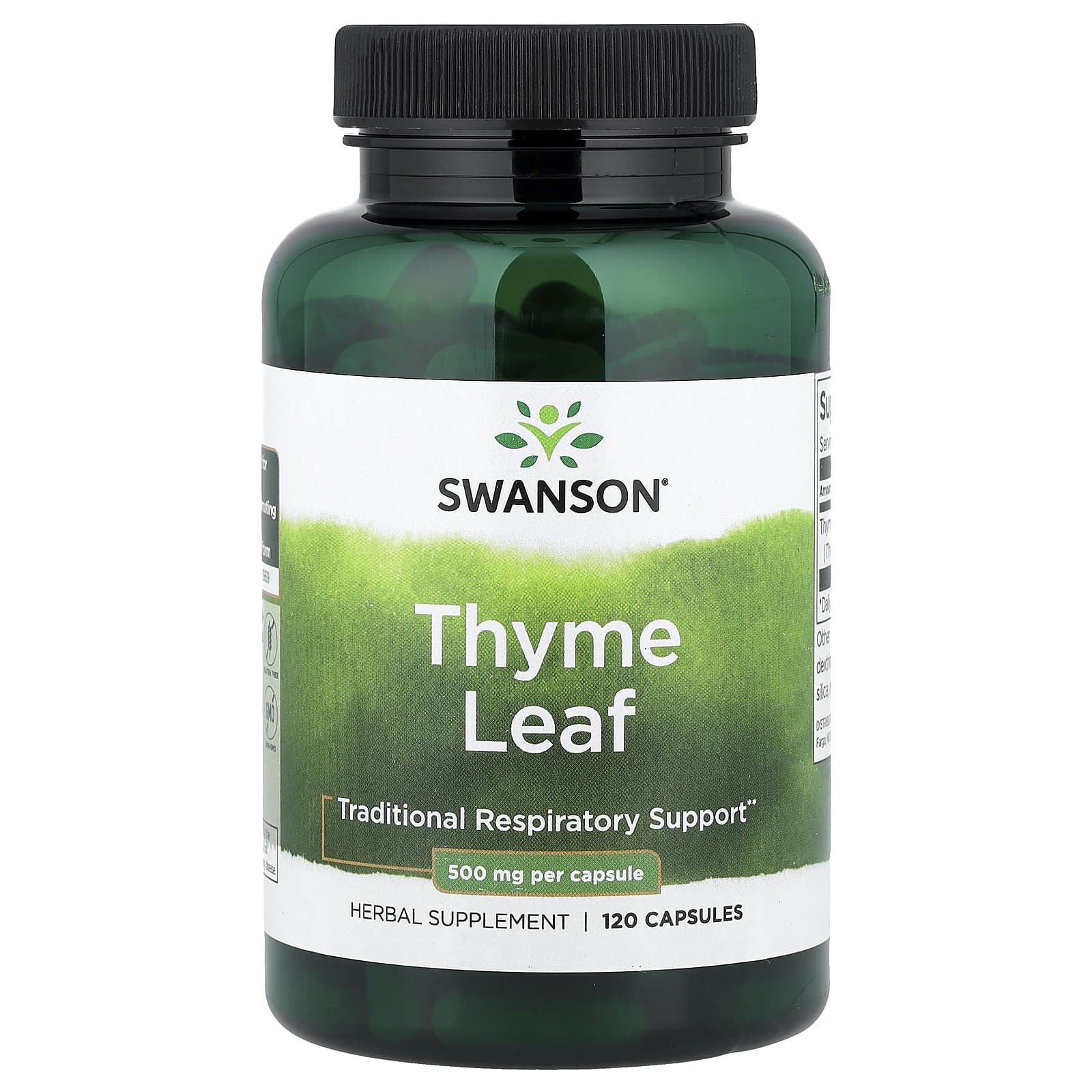 Swanson Thyme Leaf 120 Caps framsida