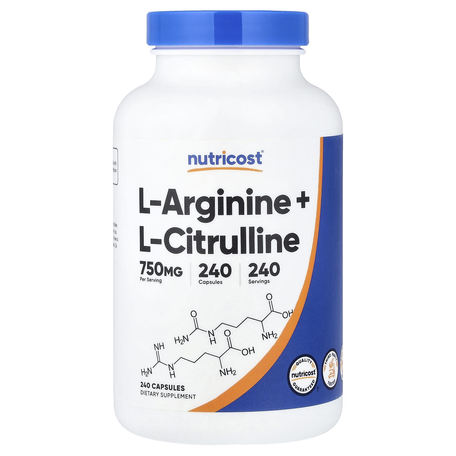 Nutricost - L-Arginine + L-Citrulline - 240 Caps