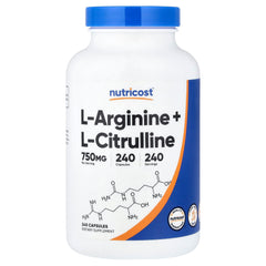 Nutricost - L-Arginine + L-Citrulline - 240 Caps