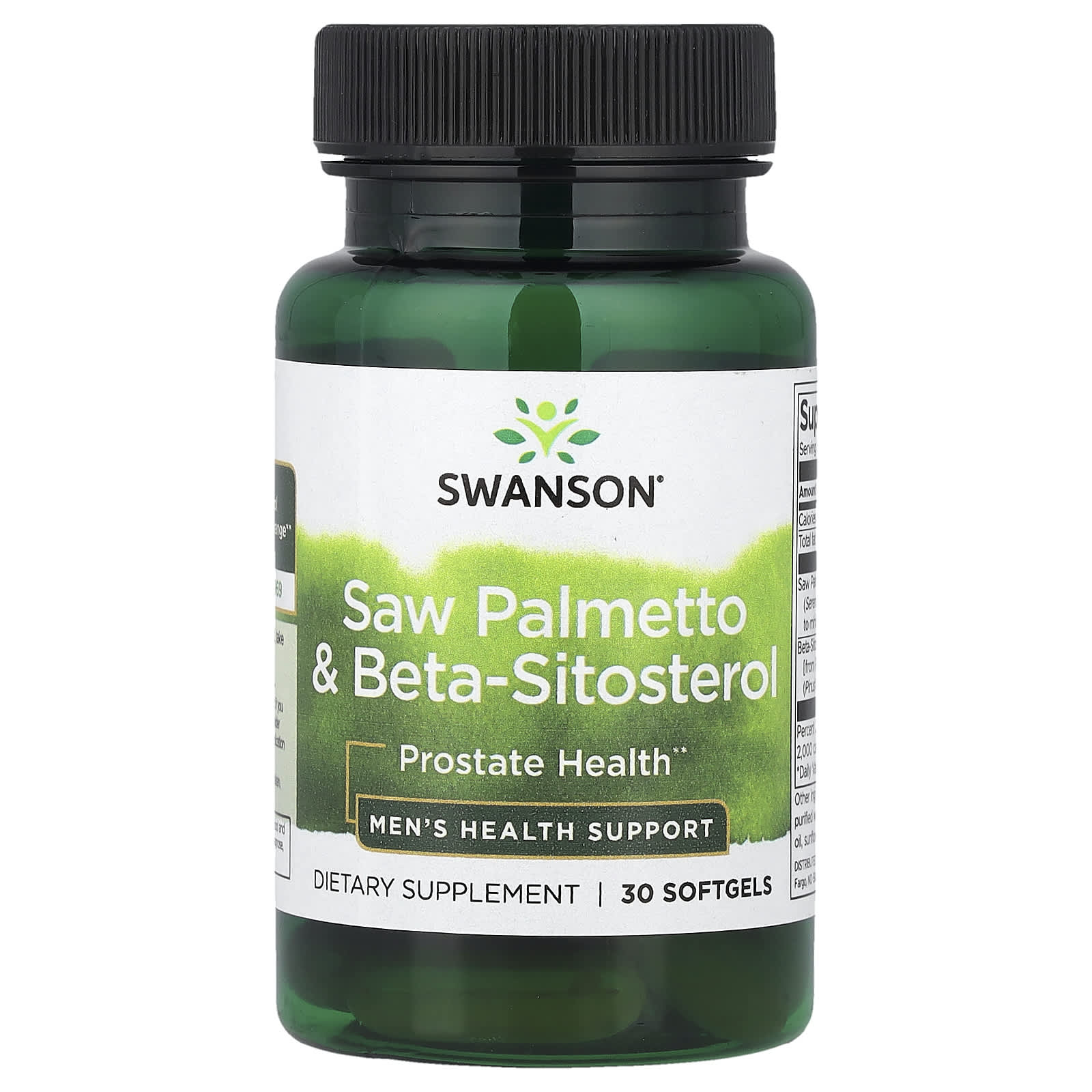Saw Palmetto & Beta-Sitosterol baksida näringsfakta