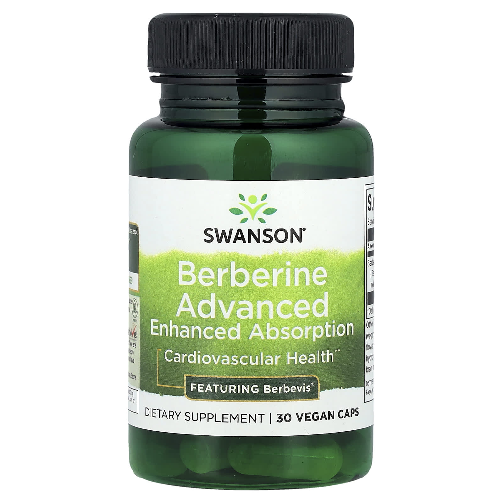 Swanson Berberine Advanced baksida näringsfakta