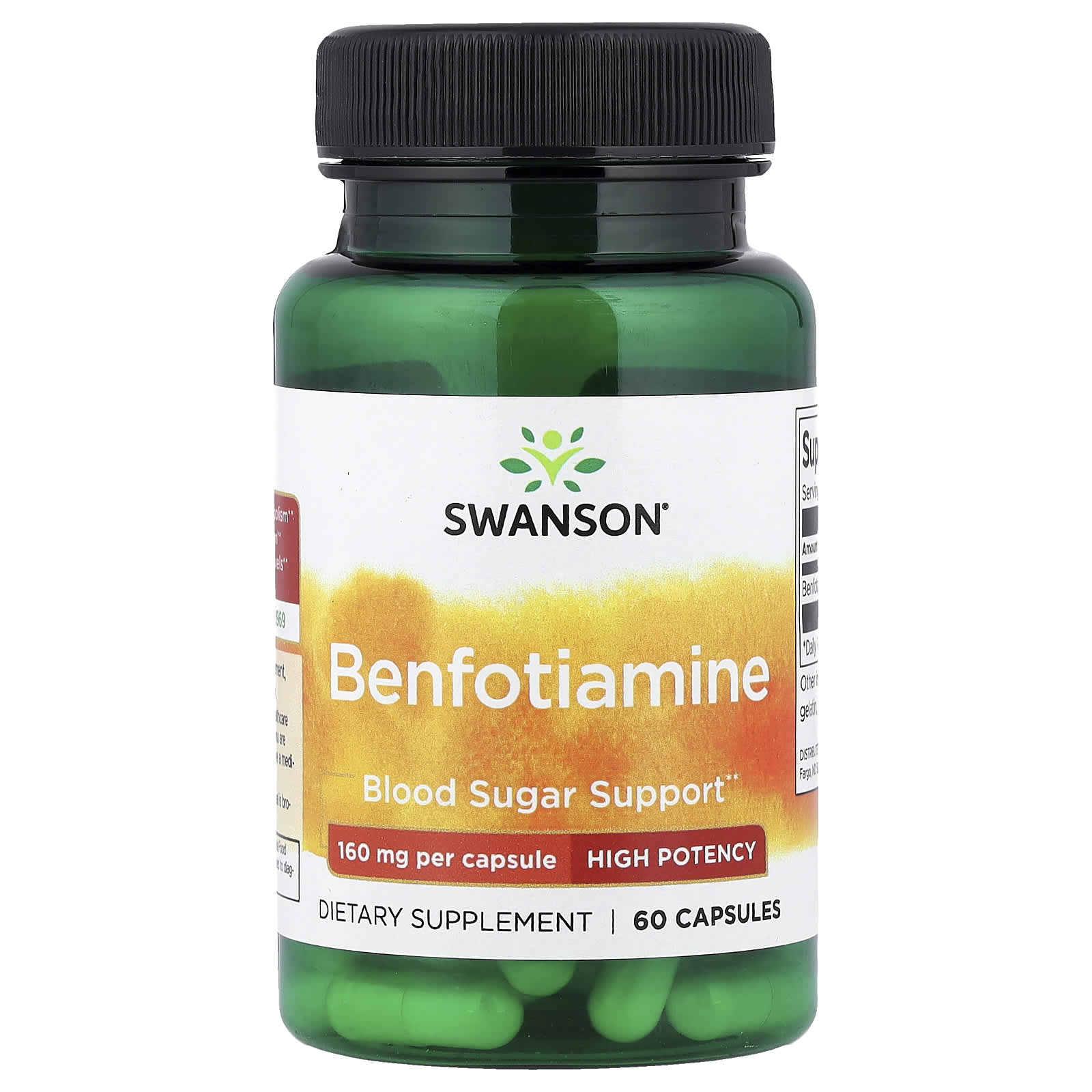 Swanson Benfotiamine 60 kapslar framsida